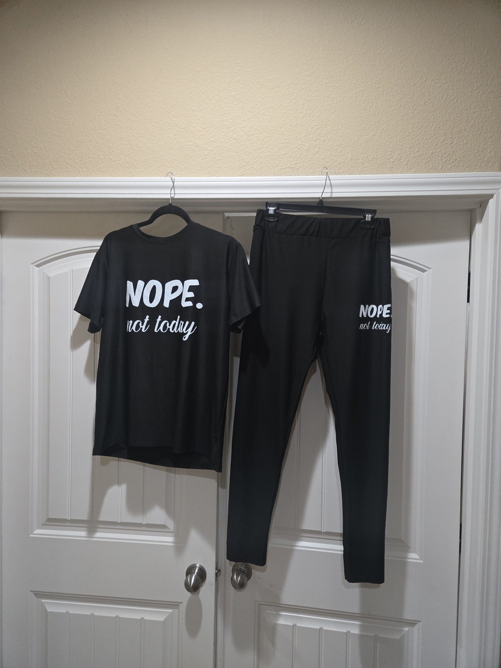 NOPE Not Today Black Women's Jogger Set